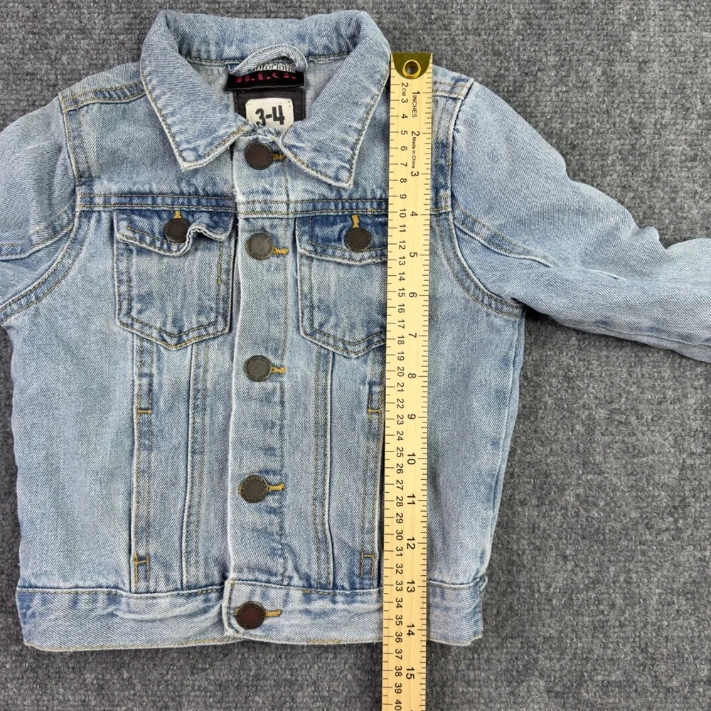 Cotton On Kids Notorious BIG Denim Jacket 3-4 Snap Button Hip Hip Rap Streetwear